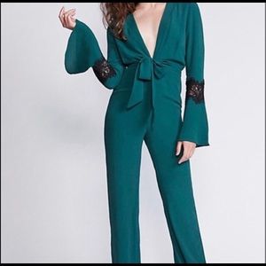 🦊Stone Cold Fox Jumpsuit, Size 1, dark green💚